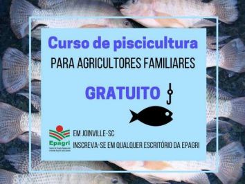 CURSO DE PISCICULTURA, PARA AGRICULTORES E FAMILIARES